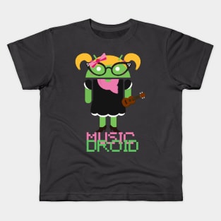 Android Music Girl Kids T-Shirt